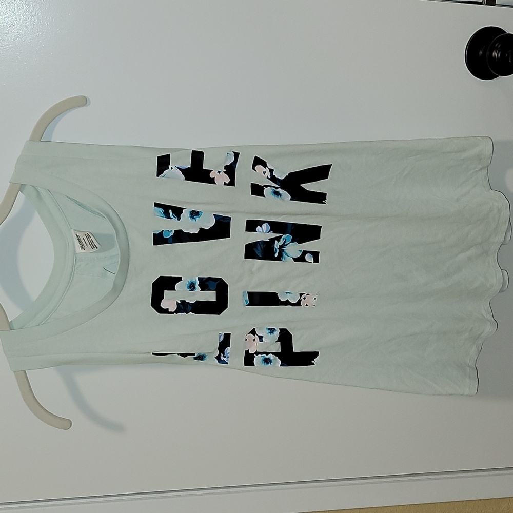 PINK baby blue tank top - Picture 1 of 4
